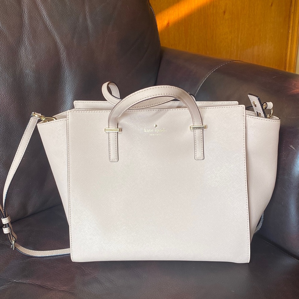 Kate spade light pink Saffiano tote - like new